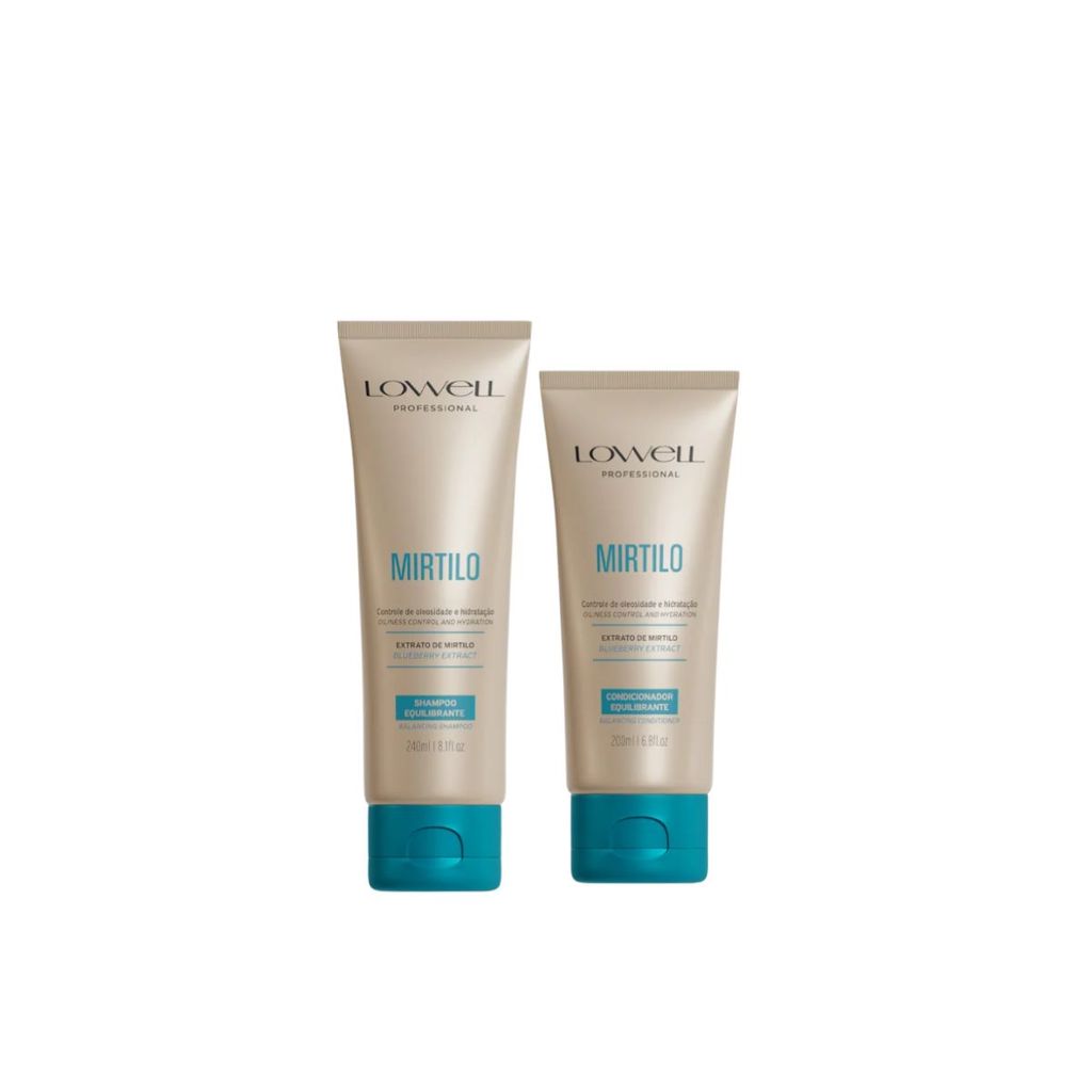 Kit Shampoo 240ml e Condicionador 200ml Equilibrante Mirtilo - Lowell