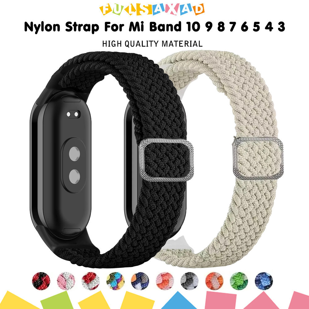 Pulseira De Nailon Elástico Braided Para Relógio Smartwatch Xiaomi Mi Band 10 9