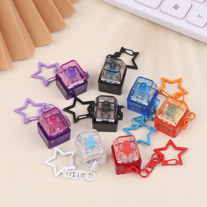 [PEBR] DIY Teclado Fidget Chaveiro Chaves Botão Com Luz LED Clier Brinquedo Alívio Do Estresse Passe O Tempo Keycap Pinc