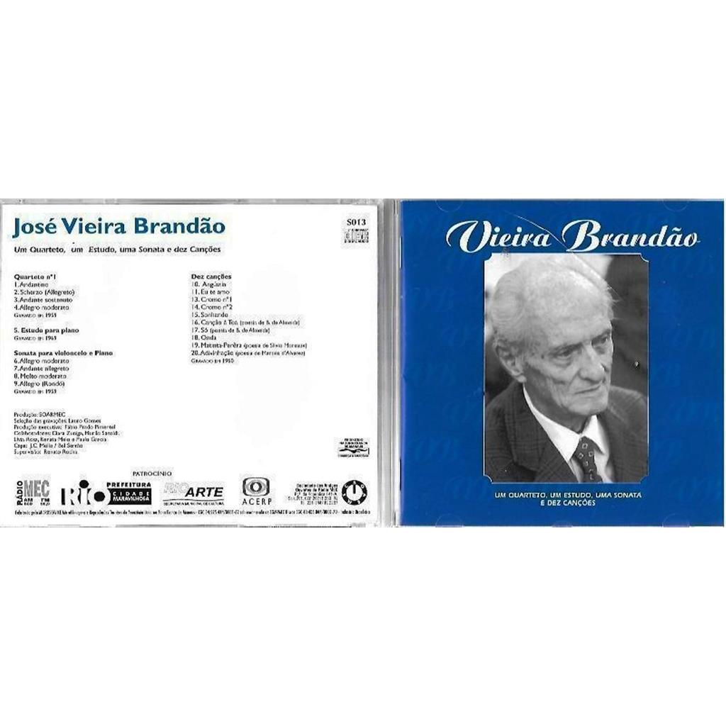 CD José Vieira Brandão Cd - um Quarteto, um Estudo, uma Sonata e Dez Canções