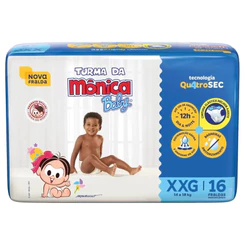 Fralda Turma Da Mônica Baby Jumbo Xxg 16 Unidades