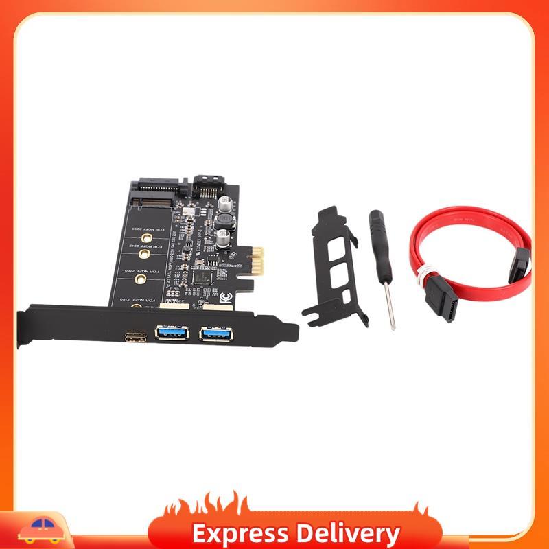 [Entrega Rápida BRY8] Adaptador Duplo USB3.0 E Tipo C M . 2 PCIe M2 SSD SATA B Key Para PCI-Controller Converter Riser C