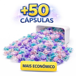 Sabão Cápsulas Lava Roupas 5em1 50un Caixa Tira Manchas