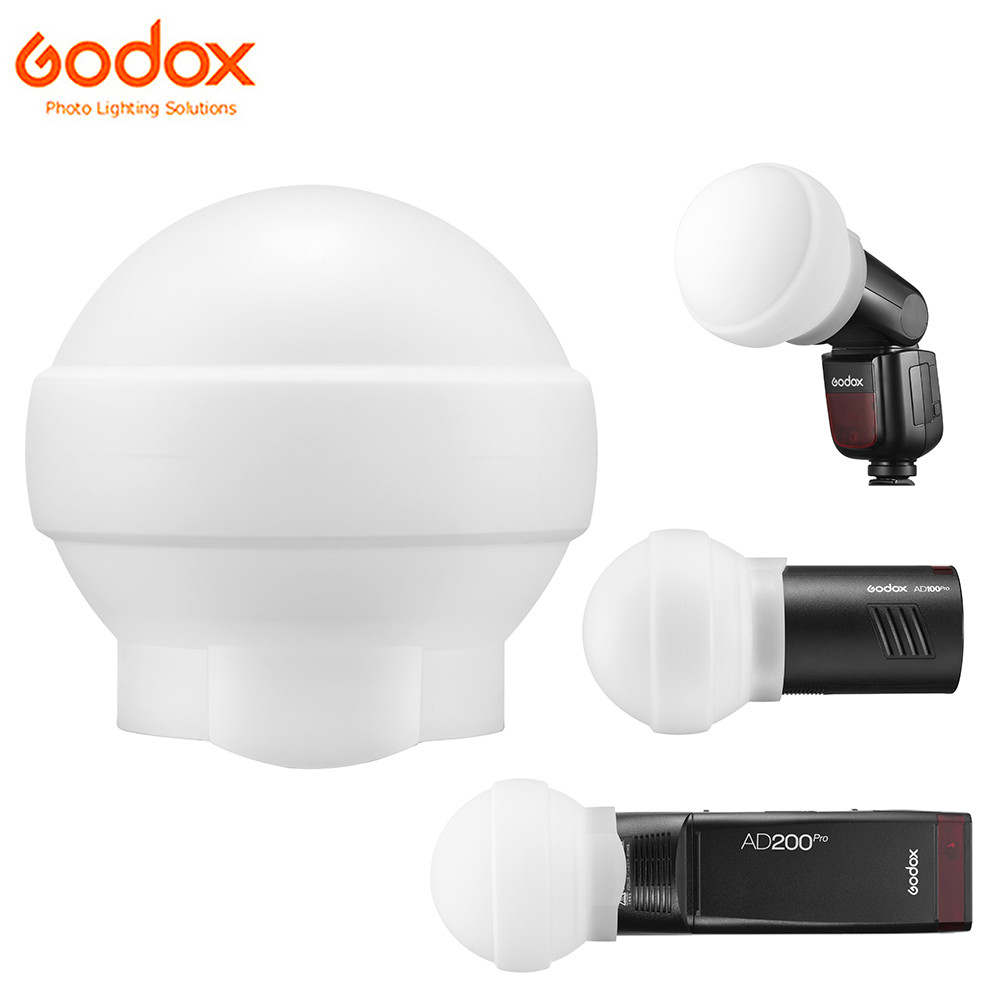 Bola Difusora De Cúpula De Difusão De Silicone AK-R22 Para Godox Round Speedlite V1 V1Pro V100 AD100Pro AD200 AD200PRO C