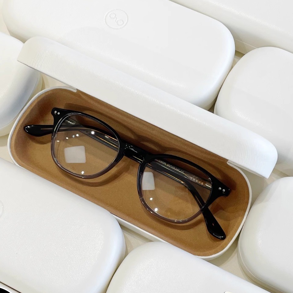 020eyes Your Glasses Creme Quadrado Branco Simples Estojo de Óculos Branco Gordo Nuvem Estojo de Óculos Cor Sólida
