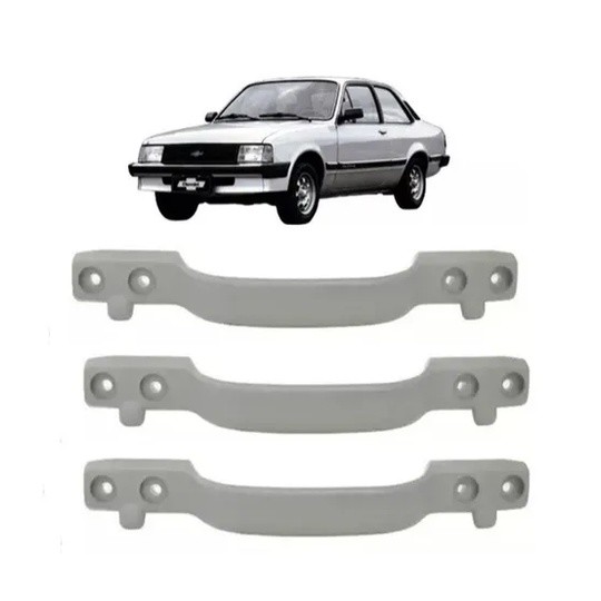 Alça Teto Com Cabide Chevette Monza Opala D20 C20 A20 Chevy 500 Ipanema Kadett Gelo 3 Unidades