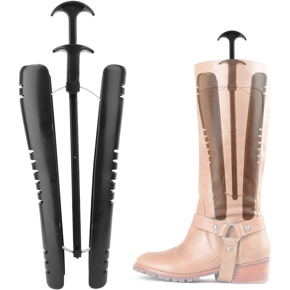 Alargador de Botas Feminino, Par de Alargadores de Sapatos de Plástico, Expansor de Botas com Alça, Suportes para Manter