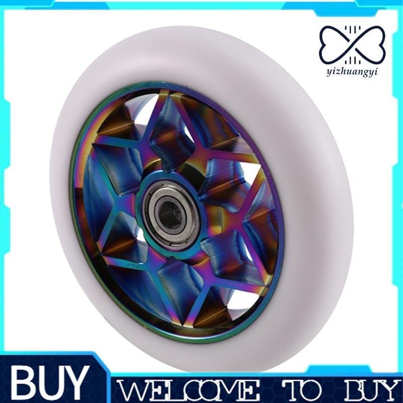 Kick Scooter Acessórios 110mm Rodas De Substituição Stunt Cubo De Roda De Alumínio Com Rolamentos Pu
