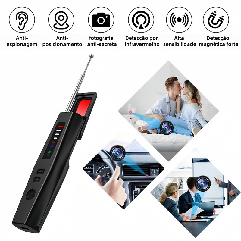 Detector de Câmera Escondida , Rastreador GPS de veículos e Escutas - Segurança Para Viagens e Hospedagens