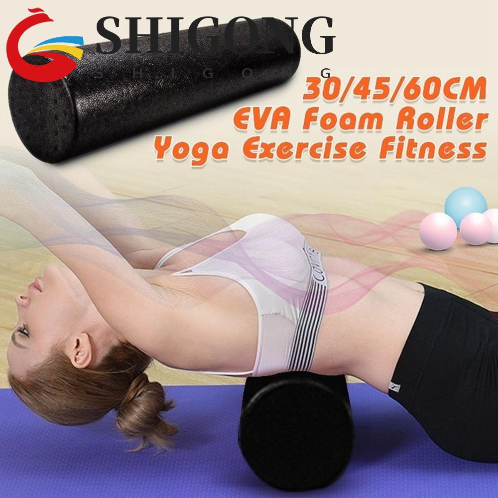 SHIGONG Espuma Rolo Corpo Construção Preto Com Pontos De Gatilho Treinamento Ginásio Crossfit Pilates