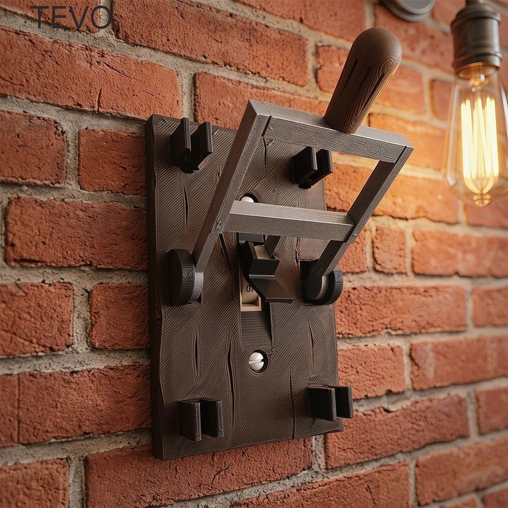 Tampa Do Interruptor De Luz TEVO , Capa De Alça Flip Estilo Vintage De Plástico Durável , Placa
