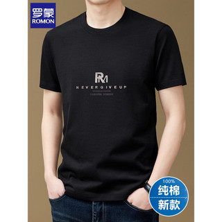 Lomon camiseta masculina de manga curta 100% algodão 2026 novo estilo verão masculino Casual em torno do pescoço meia ma