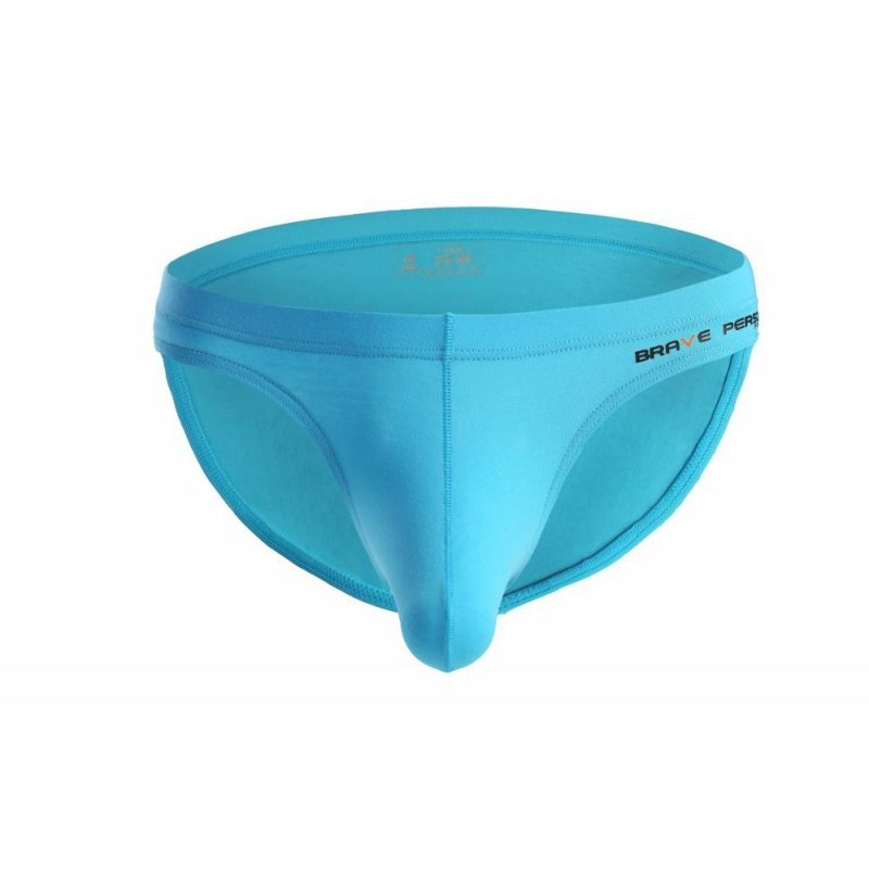 Cuecas masculinas BRAVE PESSOA mais vendidas, algodão elástico, cor sólida, simples, Design convexo em U