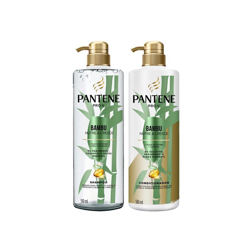 Kit Pantene Shampoo e Condicionador 510ml Bambu Nutre & Cresce