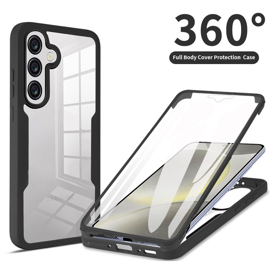 Capa Capinha 360 Graus De Proteção De Corpo Inteiro À Prova De Choque Claro Para Samsung Galaxy A17 A37 A57 A07 A16 A56