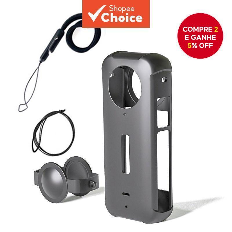 HOT Para Insta360 X3 Capa Protetora De Lente De Silicone Macia + De Corpo Câmera Panorama Acessório De Ação