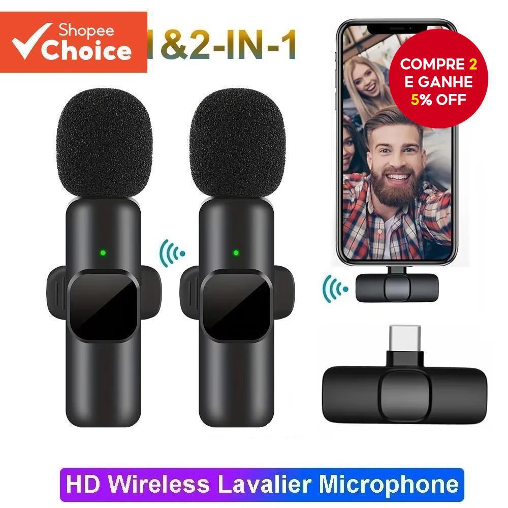 Mini Microfone Portátil De Lapela K9 Sem Fio Para Telefone De Jogos Ao Vivo IOS Android Vlog