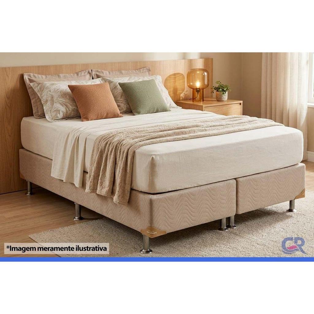 Cama Box Base Solteiro Universal Suede Clean (88x188x20) - Ortobom — imagem 2 de 2