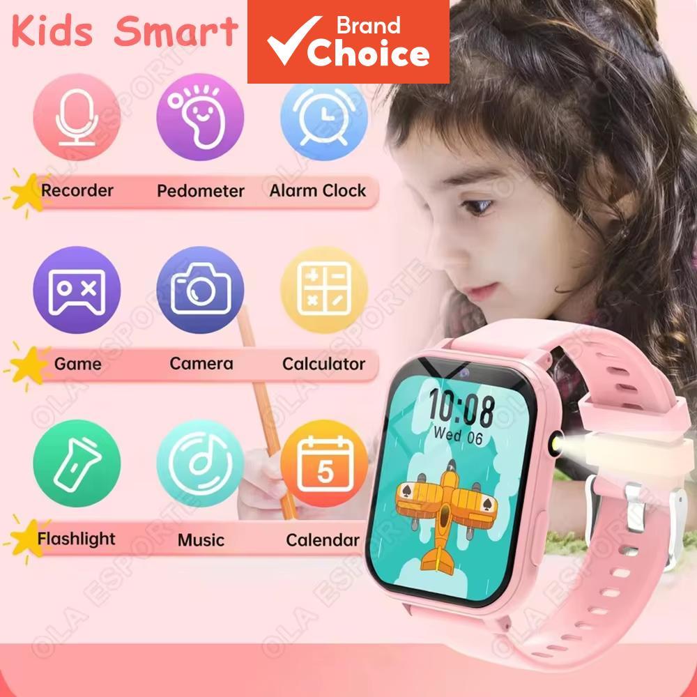 Câmera Infantil Smartwatch para Menina Menino Idade 4-12 Anos Parceiro de Jogos Inteligente Contador de Passos Alarme