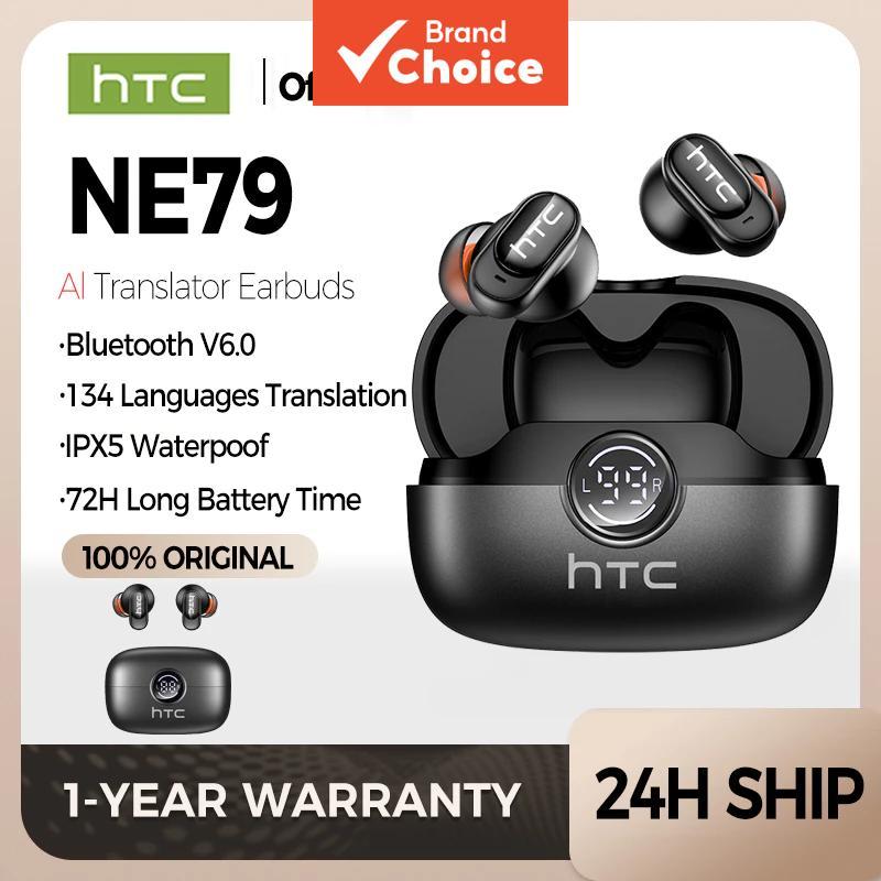 Fone de Ouvido Bluetooth HTC NE79, Fones com Tradução em Tempo Real, Bluetooth 6.0, Música HiFi, Chamada HD com Redução