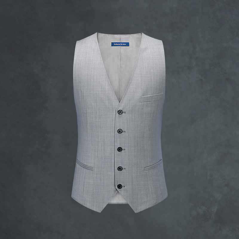 [Aojia] Colete masculino terno camisa terno cinza pequeno padrinho roupas de noivo roupas de trabalho jaqueta masculina