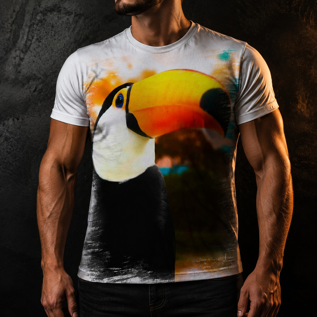 Camisa Camiseta Masculina Ave Passaro Tucano 2