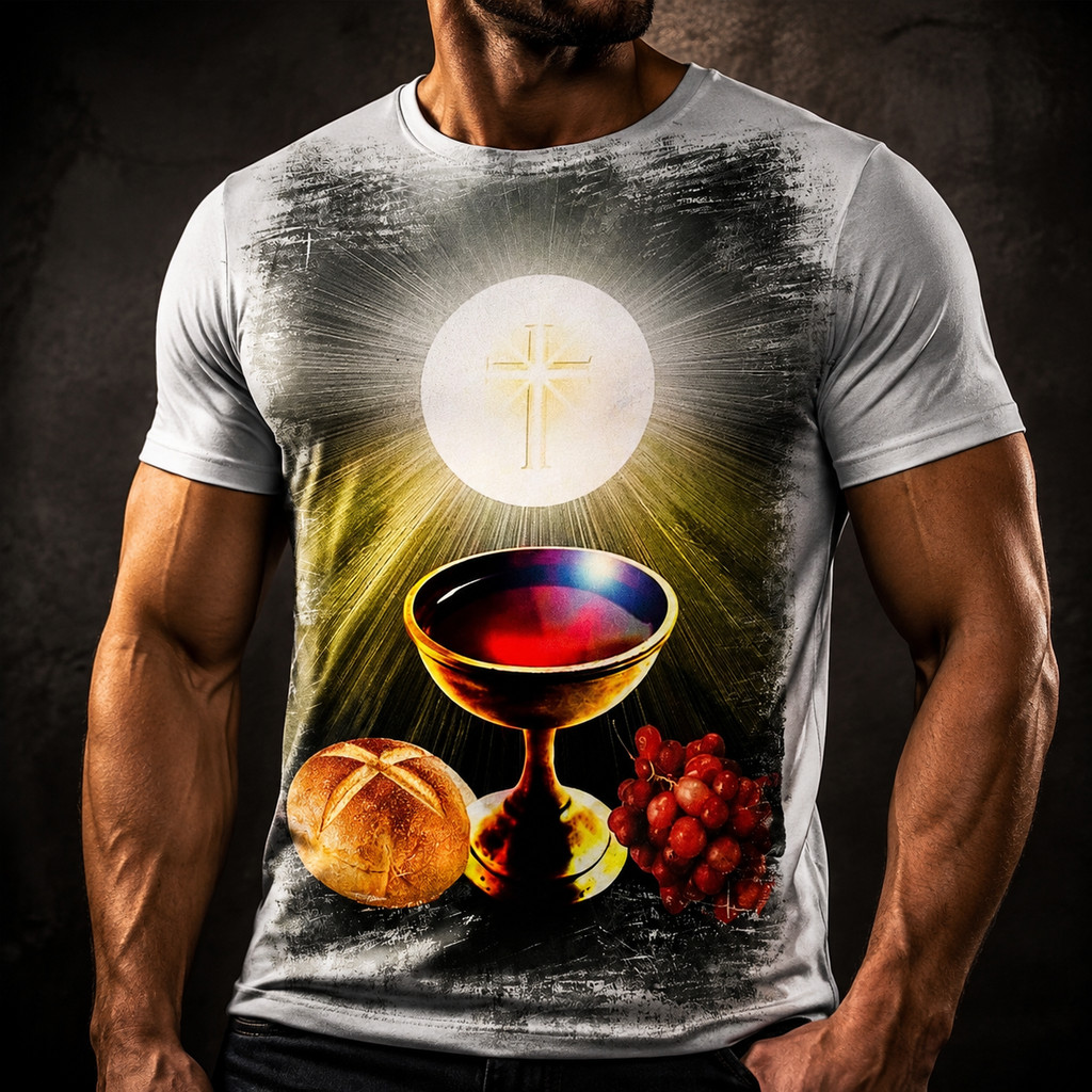 Camisa Camiseta Eucaristia Primeira Comunhão Católica 2