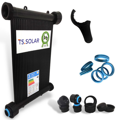 Kit 2 Placas Solar 2m TS Solar União Rosca – Aquece Piscina 1.000L 1m²
