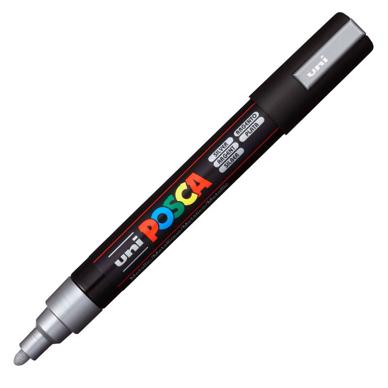 Caneta Posca PC-5M Prata uni-ball