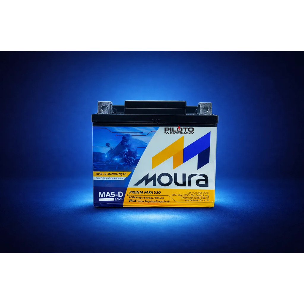 Bateria Moura Moto 5ah Titan/biz/bros/fazer/xre 125 150
