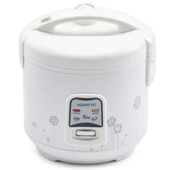 Panela Elétrica De Arroz Agratto Riso 6X 400W 6 Xícaras Antiaderente Com Bandeja Para Legumes