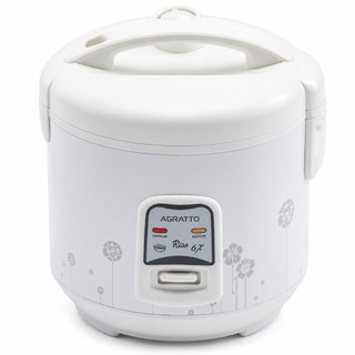 Panela Elétrica De Arroz Agratto Riso 6X 400W 6 Xícaras Antiaderente Com Bandeja Para Legumes