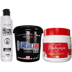 Kit Profissional Alisamento Black 500g + Neutralizante 500ml + Máscara 500g