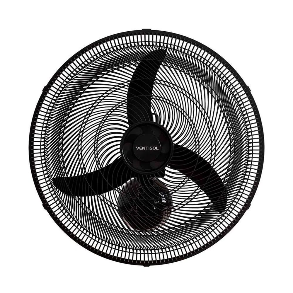 Ventilador de Parede Oscilante 50cm em Plástico Ventisol New Preto 220V
