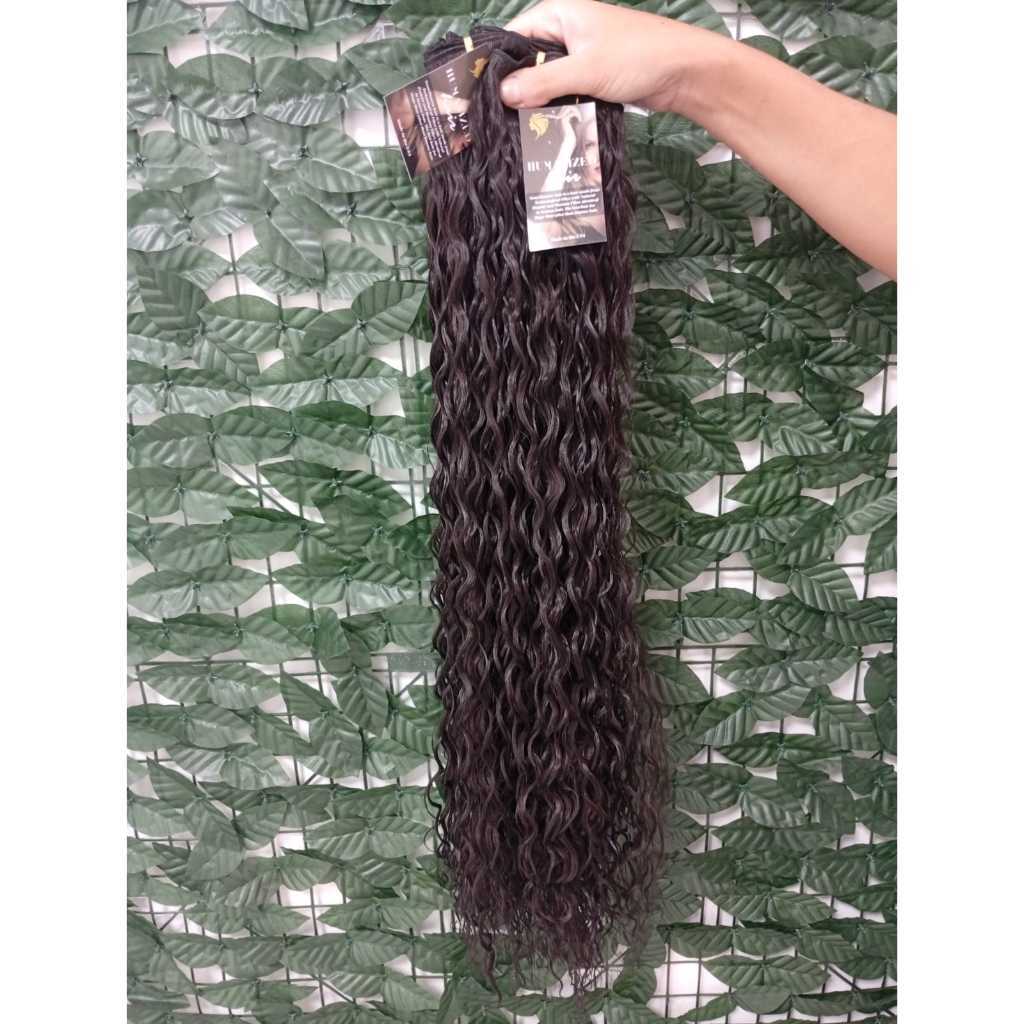 Aplique Cabelo 100% Semi Humano Na Tela Cacheado Castanho 60cm igual Brasileiro do Sul