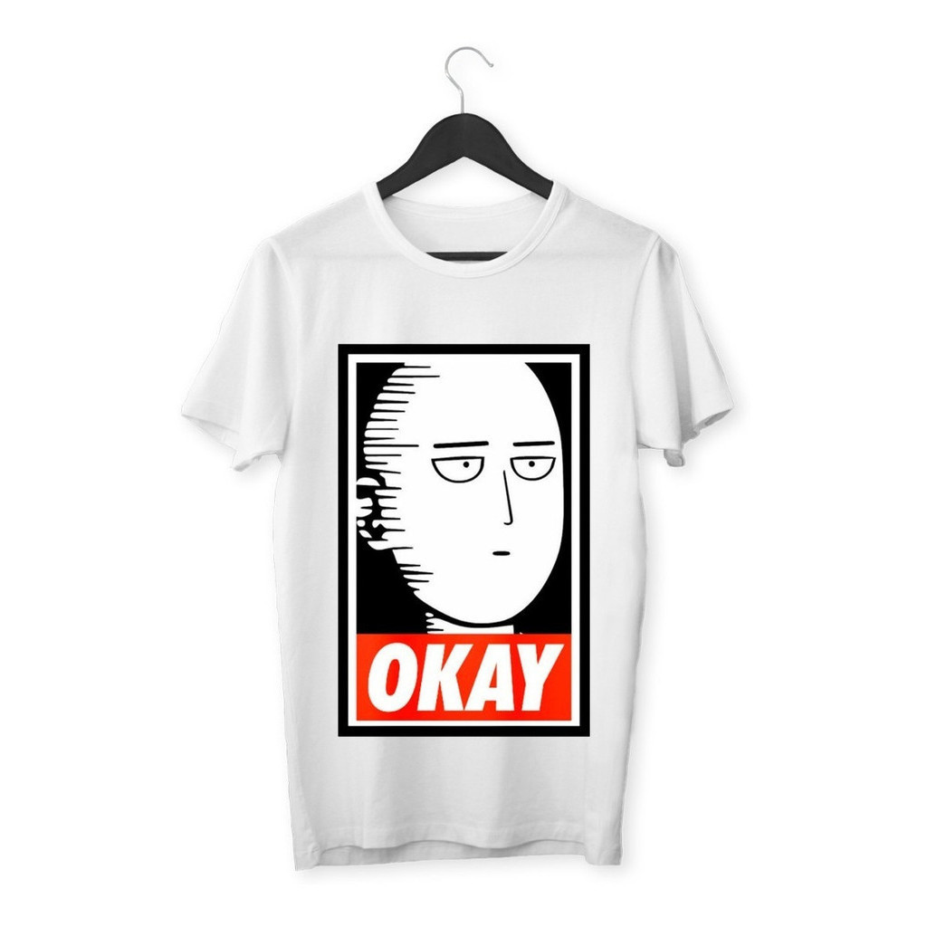 Camiseta Infantil Anime Saitama Saitama Okay Niños Camisa Adolescentes Poliéster | Anime Geek Presente Criança