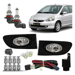 Kit Farol Milha Honda Fit 03 04 05 06