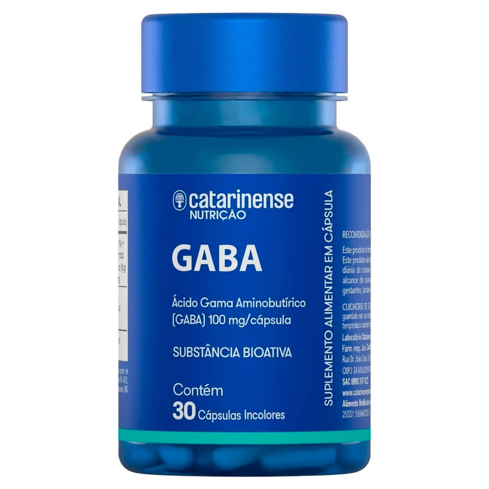 Gaba 100mg Catarinense Nutrição com 30 Cápsulas