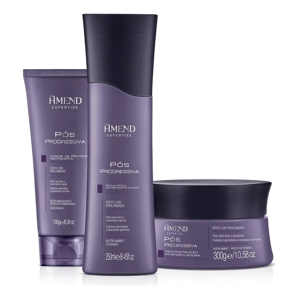 Kit Amend Pos Progressiva Expertise Shampoo Mascara Leave-in 800 ml