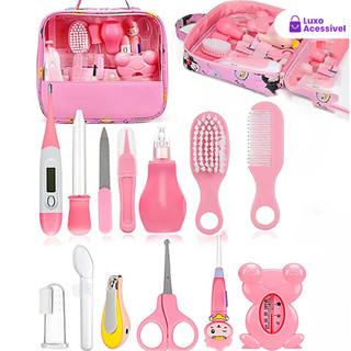 Kit Prático para Recém-Nascidos (13 Peças) com Higiene de Unhas (5 Peças)