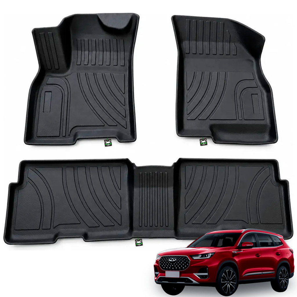 Jogo Tapete Automotivo 3D TPE Borda Alta CAOA Chery Tiggo 8 Pro 2024 2025 2026 2027