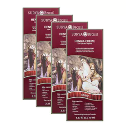Kit 4 Henna Creme Surya Brasil Cobre kit