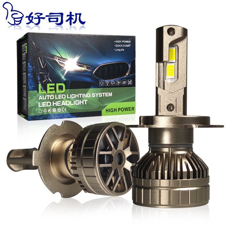 Três faróis LED de alta potência de 180W com tubo de cobre para carro, farol LED para motocicleta, farol LED para carro