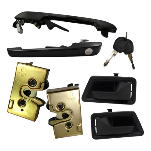 Kit Maçanetas E Fechadura Porta Gol Quadrado Saveiro Voyage