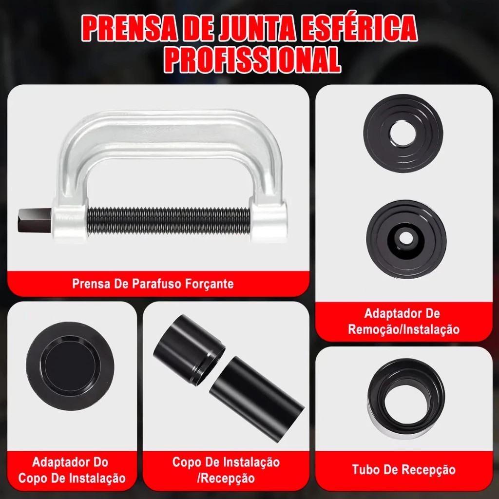 Detalhes do Kit Saca Pivô Extrator Terminal De Direção Universal
