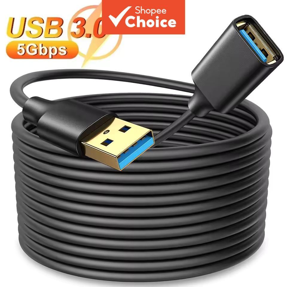 Cabo De Extensão USB 3.0 2M | Extensor De Sincronização De Dados De Alta Velocidade Para Smart TV , PS4 , Xbox Transferê