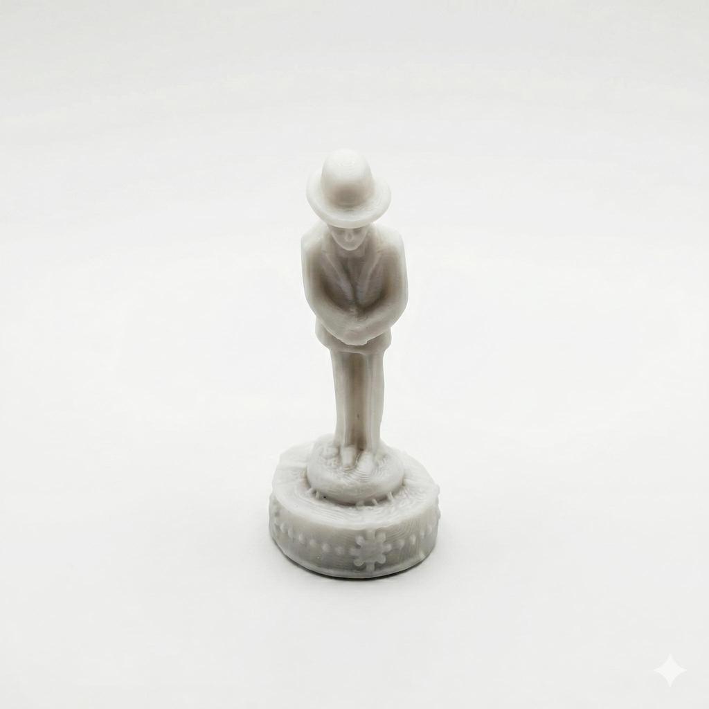 Estátua Mini Zé Pilintra Proteção Caminhos Resina para pintar 7 cm