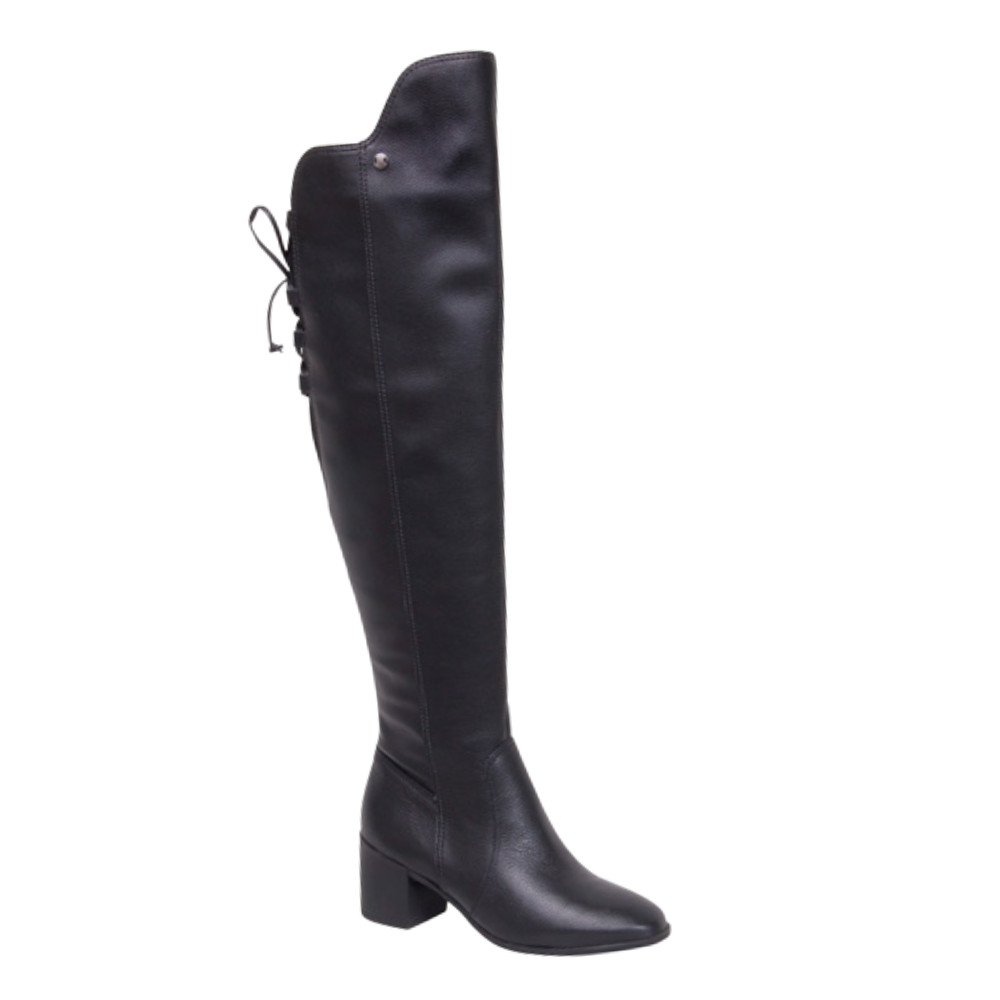 Bota Feminina Couro Salto Cano Longo Ajuste Bottero 347805