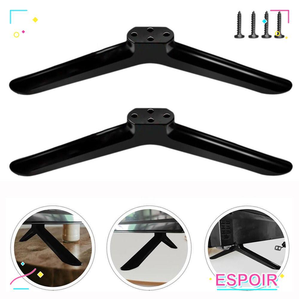 ESPOIR TV Suporte Base Montagem , Preto Com Almofadas Antiderrapantes De Pernas , Universal Parafusos Pedestal Pés Quart