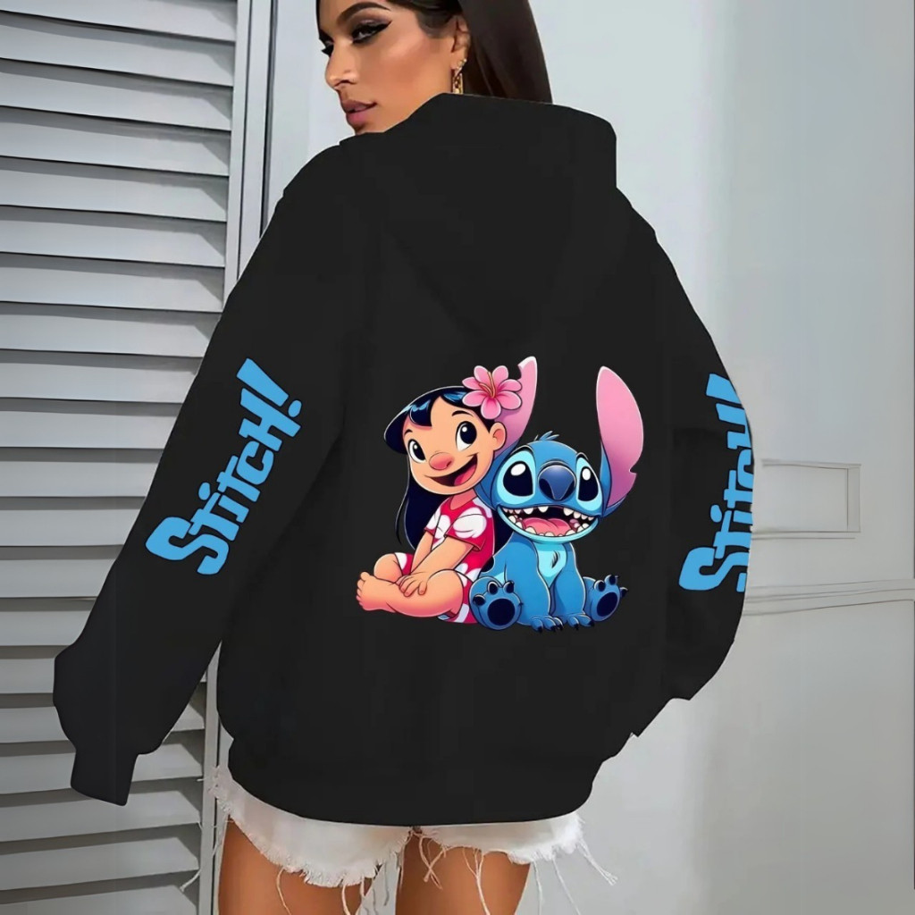 Moletom Canguru 100% Algodão Lilo Stitch Envio Rápido